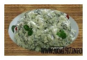 Легкий салат с морской капустой 